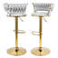Tabouret tournant en velours-363466210