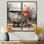 «Barn Rustic Elegance I», art mural sur toile corail
