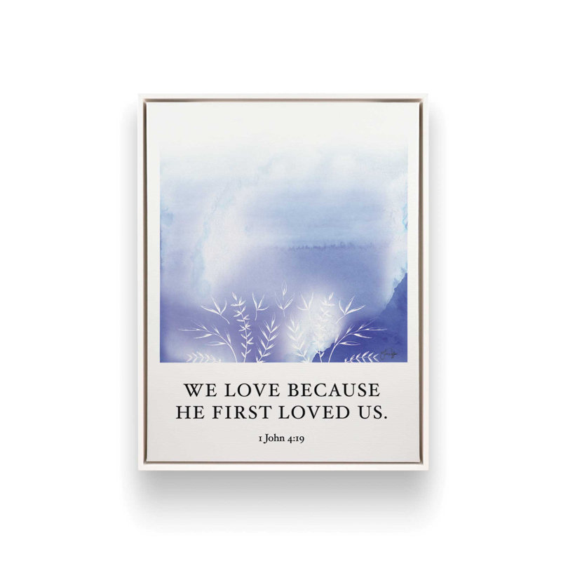 «First Loved Us II» par Yass Naffas Designs, reproduction d'art, L 30 x H 40, Toile avec cadre, Blanc