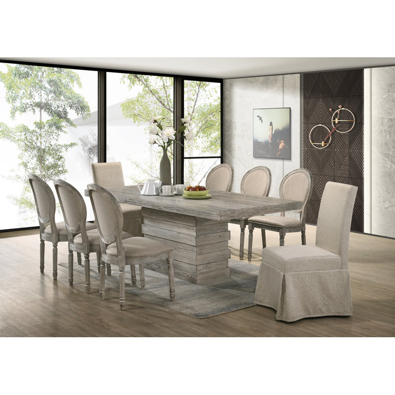 Ramonita 8 - Person Pedestal Dining Set