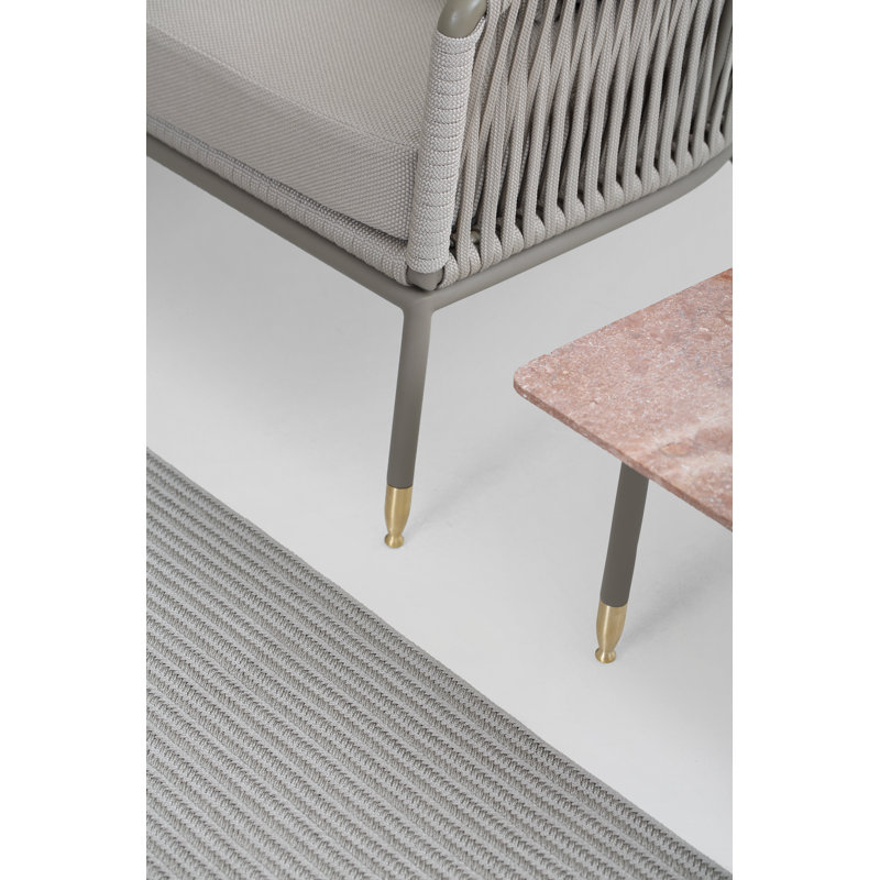 Outdoor Square Coffee Table, Volcano, Brass