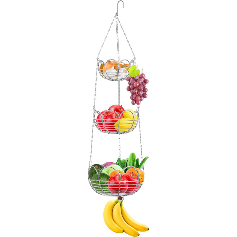 Modern 3-Tier Hanging Fruit Basket