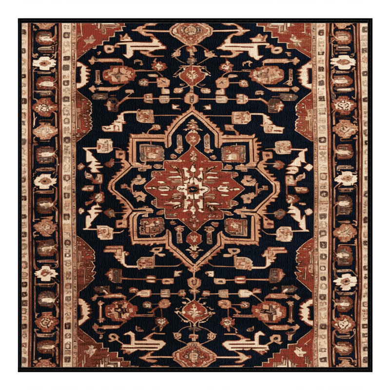Tapis brun lavable à la machine, Carré 8 pi