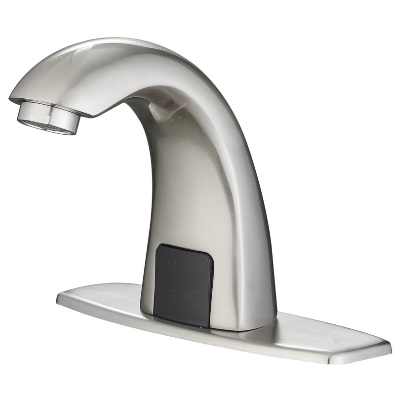 Robinet de salle de bain automatique à capteur à un trou à fixation sur le comptoir avec bonde escamotable