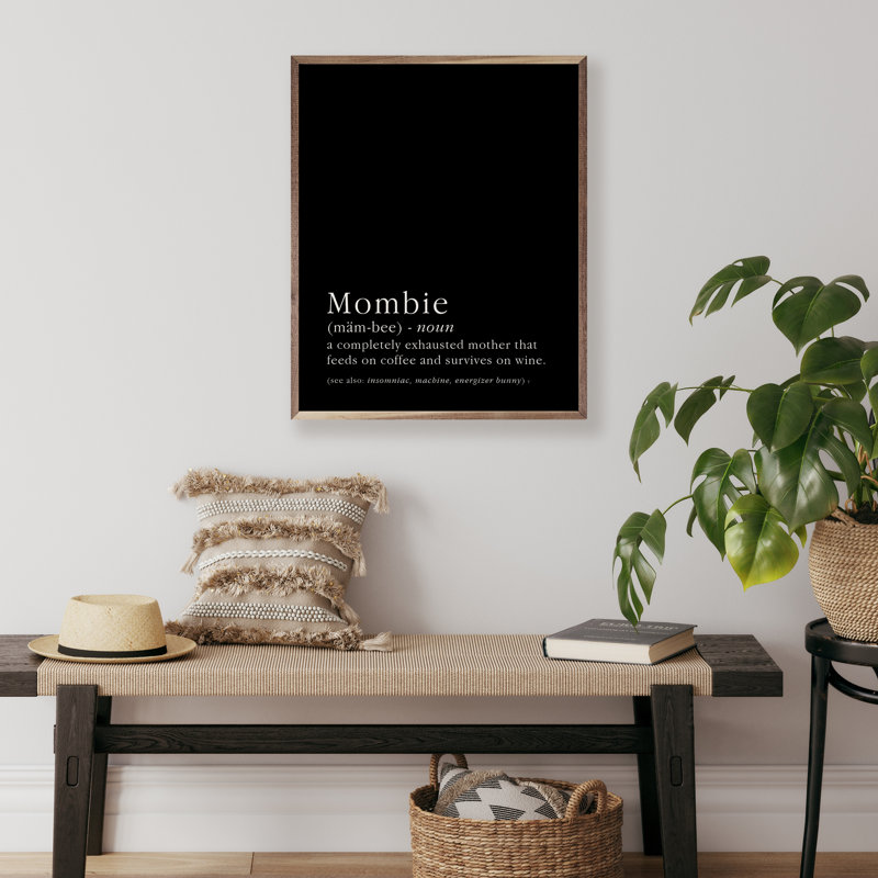 Mombie Définition - noir, H 10 po x l 8 po x P 1 po, Noir