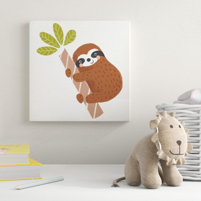 «Brown Sloth», peinture sur toile tendue, H 40 po x l 40 po x P 1,5 po