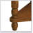 33.8'' Small Triangle Corner Table, Wood Side Table For Compact Spaces With 3 Tiers And Solid Wood Legs, Brown