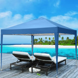 10x10 Pop Up Canopy Tent Without Sidewall, UPF 50+ Waterproof Outdoor Canopy, Instant Tent Portable Canopies Gazebo for Commercial Sun Shade Party Backyard with 4 Sandbags