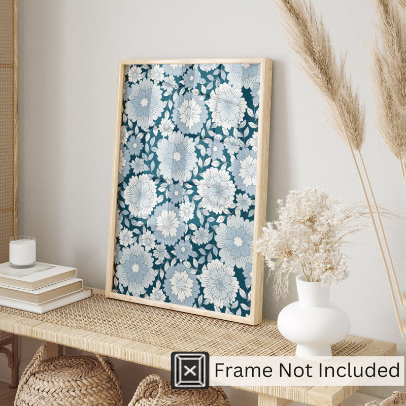 Motif floral bohème VI, H 14 po x l 11 po