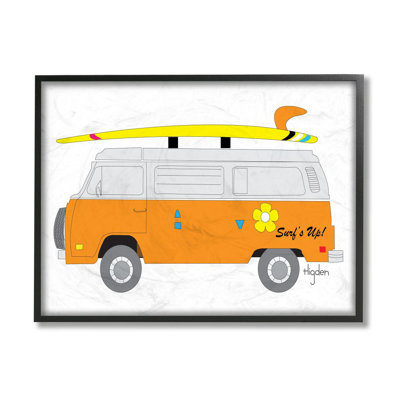 Impression d’art graphique, "Retro Orange Beach Cruiser surf sport" par Mark Higgs
