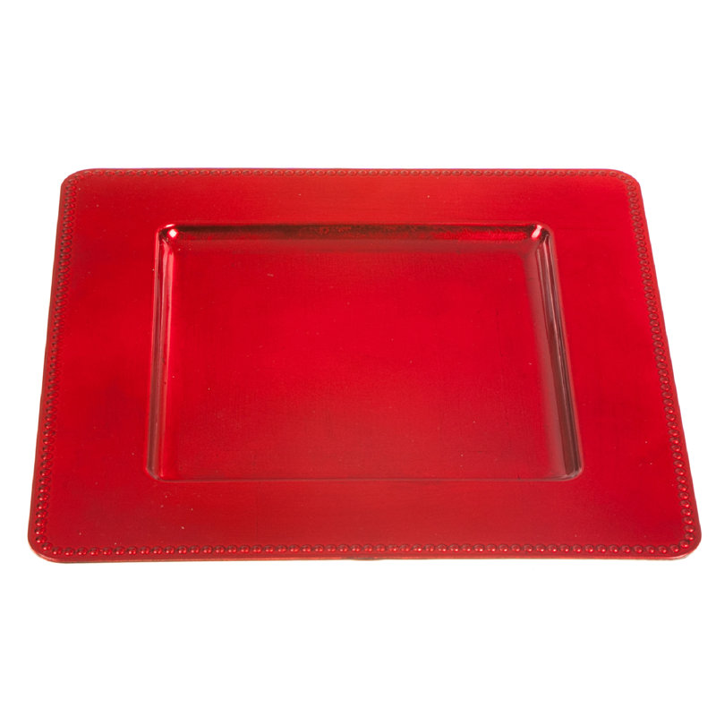 Chargeur en mélamine 13 po, Rouge