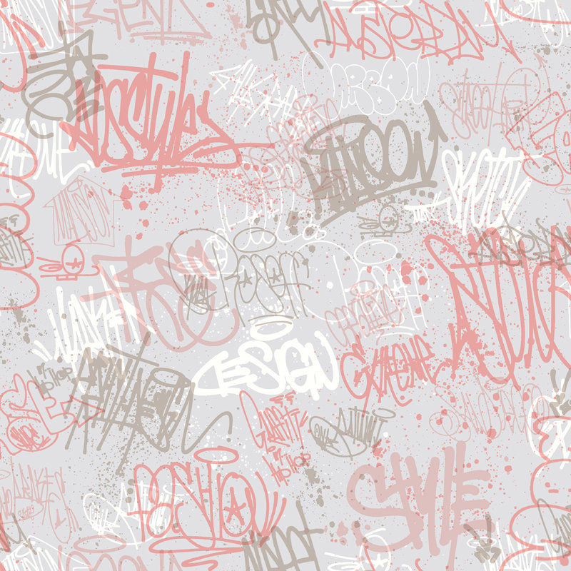 Papier peint graffiti, Pink