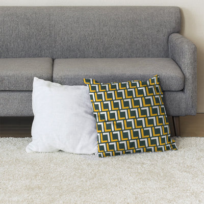 Green Bay Football Geometric Reversible Throw Pillow