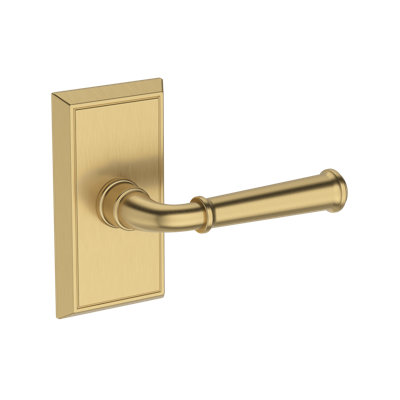 Dunsmoor Half Dummy Lever with Chamfered 5in Rose in Lifetime (PVD) Polished Brass