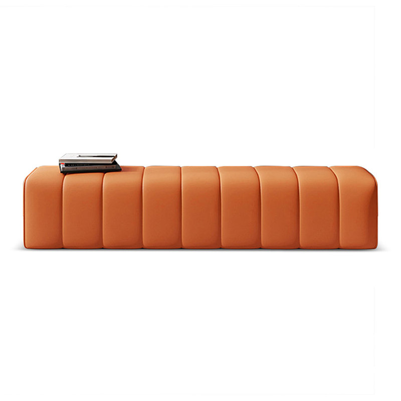 Banc avec revêtement, H 15,75 po x l 70,87 po x P 15,75 po, Orange