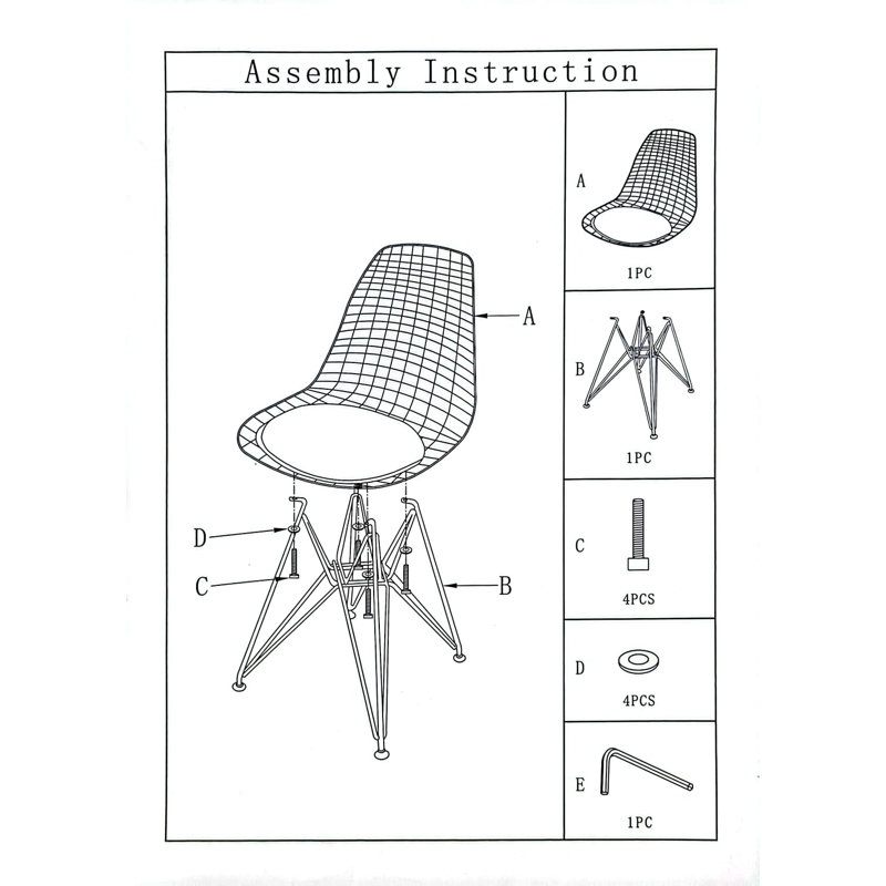 Chaise en filet Walter