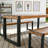 3-pieces Outdoor Dining Table With 2 Benches