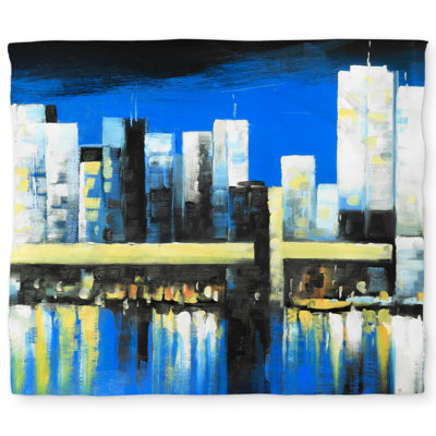 Skyline of Lower Manhattan Duvet Cover | Contemporary Home Decor