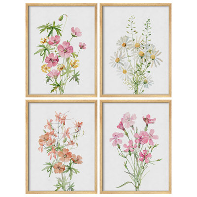 «Daisies Wildflowers», œuvre d'art moderne, affiches encadrées, salle de bain