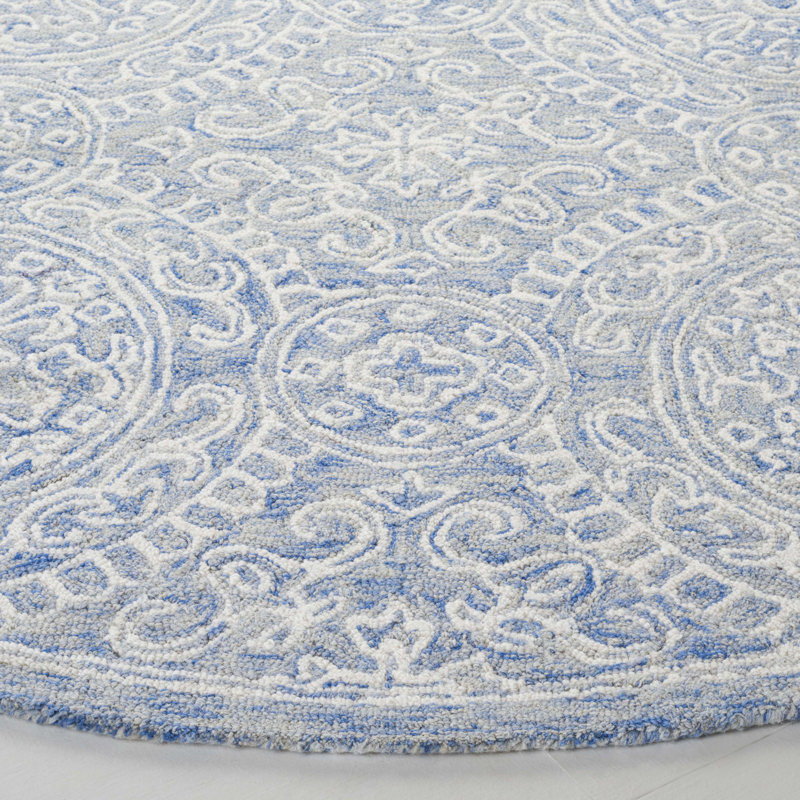 Lauren Ralph Lauren Hand Tufted Wool & Cotton Damask Rug, Round 6'