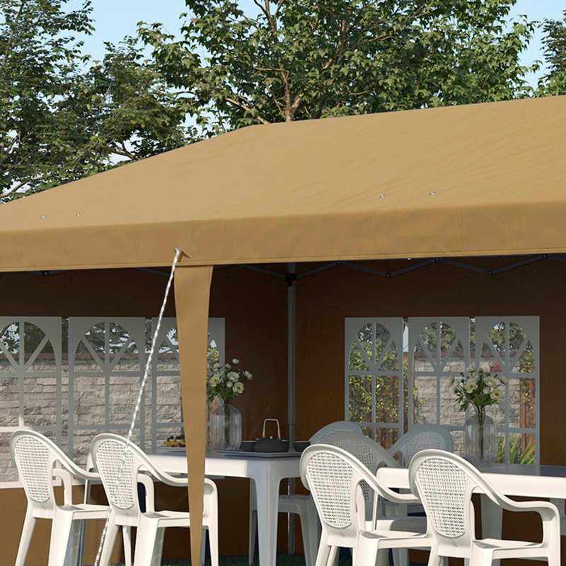 19 Ft. W x 10 Ft. D Steel Soft-top Gazebo
