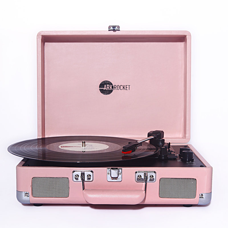 Valise tourne-disque Bluetooth à 3 vitesses avec haut-parleurs intégrés Arkrocket Curiosity