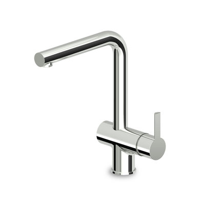 Zucchetti Kitchen Deck Mount Single-Hole Single Handle Kitchen Faucet with 7 7/8'' Spout Reach and Swivel Spout