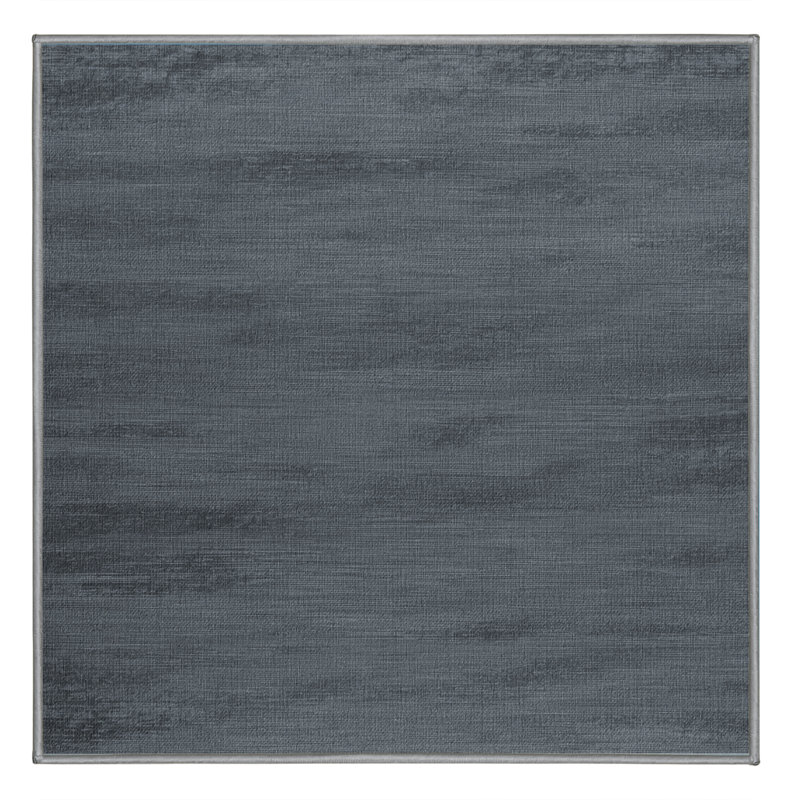 Machine Washable Solid Gray Area Rug, Square 3'