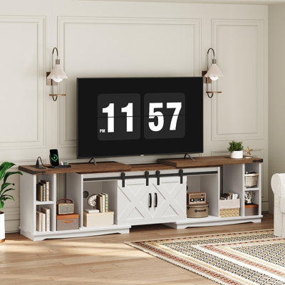 Meuble télé extensible 3-en-1 avec prise de courant