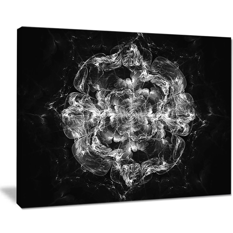 «Fractal Silver Flower Explosion», impression sur toile tendue, H 20 po x l 20 po x P 1 po
