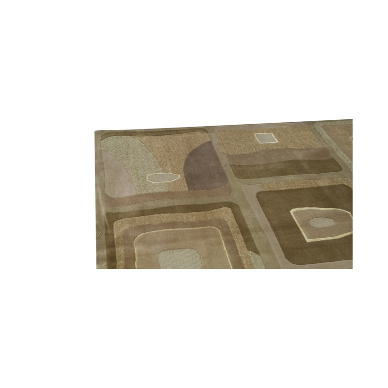 Tapis beige et brun noué à la main de haute qualité