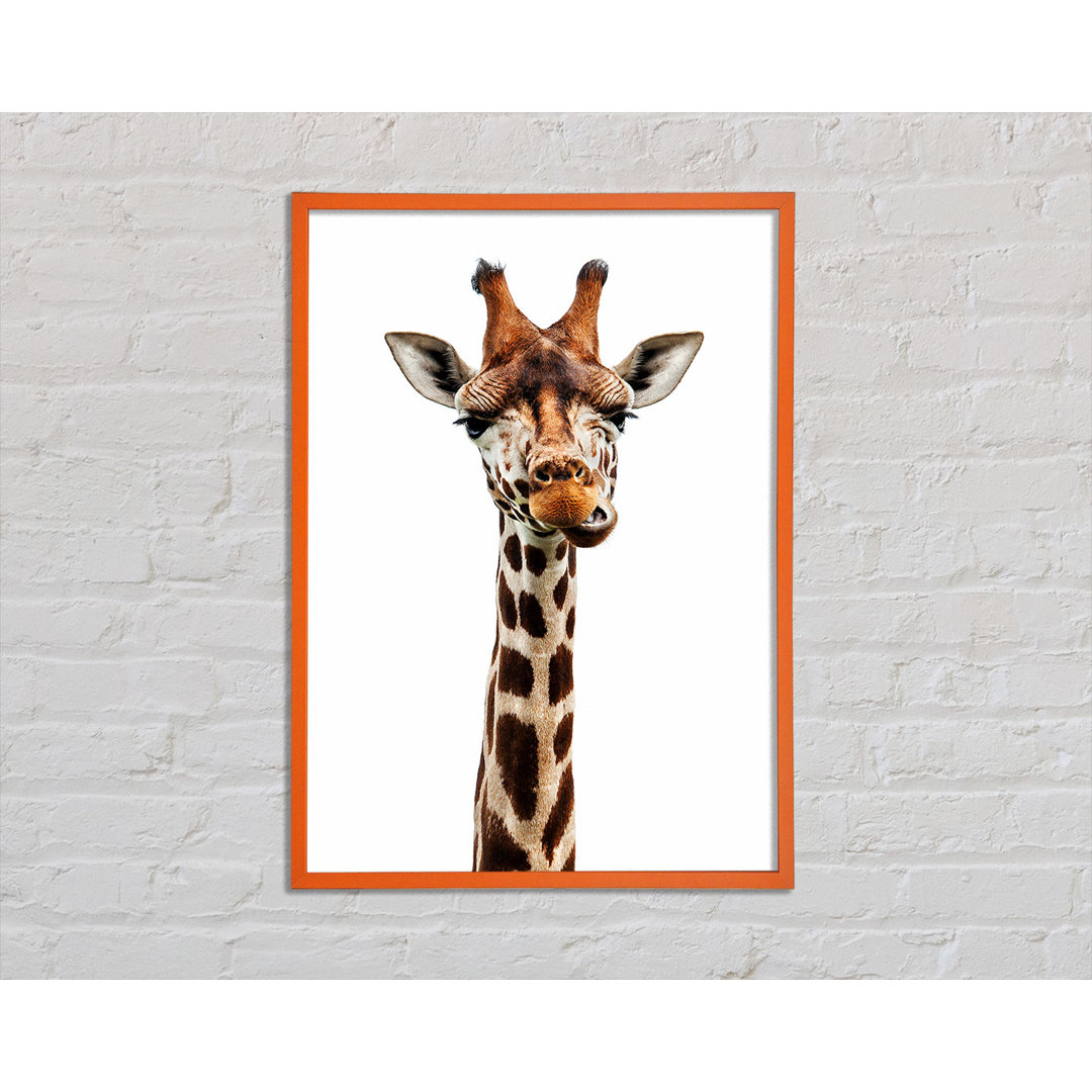 Annalicia Goofy Giraffe - Einzelner Bilderrahmen Kunstdrucke