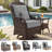 Outdoor Chair Cushions 24 x 24  x 6  Inch, Outdoor Replacement Cushion Set of 2, Back & Seat Patio Cushions for Outdoor Furniture,  Weather Resistant Patio Chair Cushions with Removable Cover and Straps, Gray-1199760950
