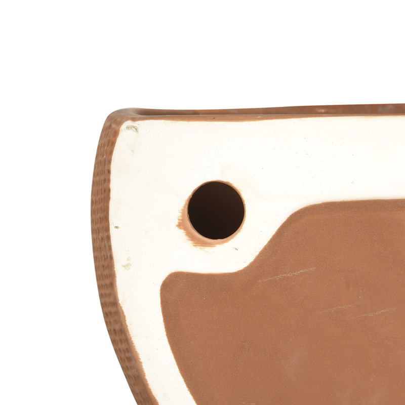 Half-moon Wall Planters Ceramic Wall Planter, Orange