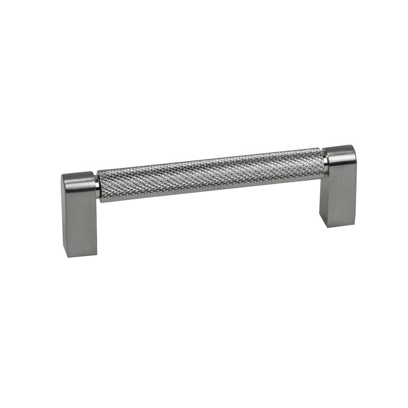Ensemble de 2 poignées moletées Zenith, 4", Nickel brossé