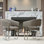 Ensemble de 2 chaises de salle à manger, chaises de baril avec accoudoirs, chaises de salle à manger modernes