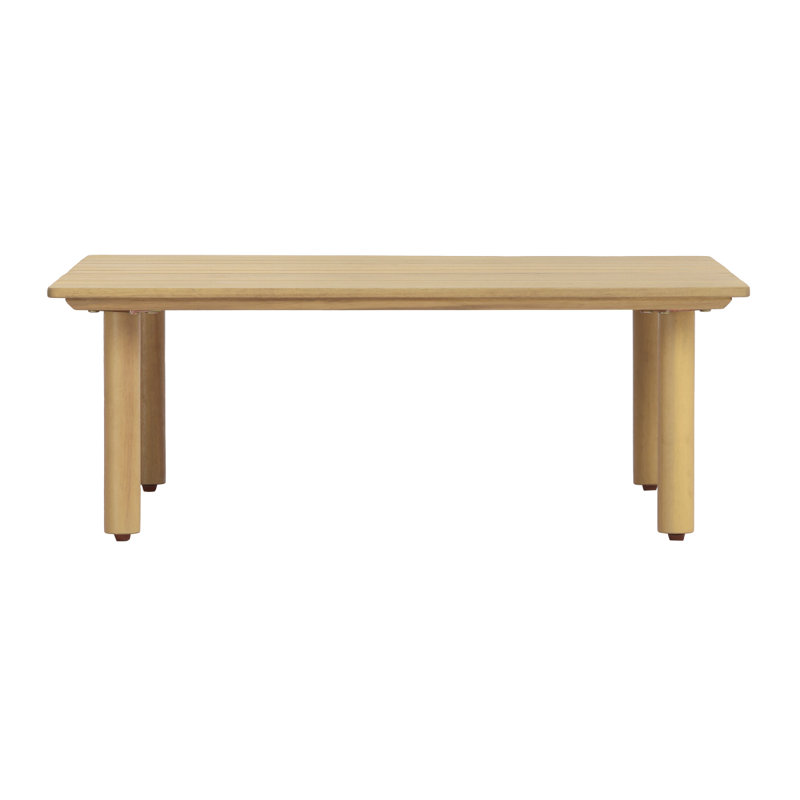Table basse d'extérieur carrée en bois d'acacia
