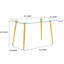 PIED DE TABLE POUR GT-02, GOLDEN LEG, table de salle à manger rectangulaire moderne en verre minimaliste, plateau de table en verre transparent et pieds en métal galvanisé, convient aux cuisines, aux restaurants et aux salons-425968493-397160024