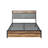 Metal Platform Bed Frame with Velvet Button-Tufted Headboard, 2 Storage Drawers, LED Light & USB Charging Port, Heavy Duty, Brown Wooden Panel, No Box Spring Needed-623376531