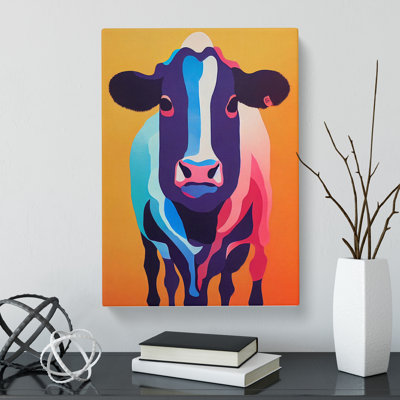 Cow Abstract - Wrapped Canvas