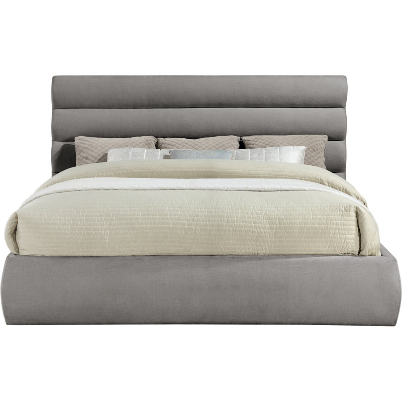 Lit en tissu Adam Chenille, Très grand, Grey Chenille Fabric