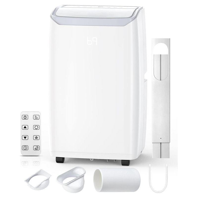 Gaomon 14000 BTUs Portable Air Conditioners with Remote Control, 3-in-1 Portable AC Unit with Fan & Dehumidifier for Room up to 750 sq.ft., Smart/Sleep Mode, 24H Timer, Installation Kit
