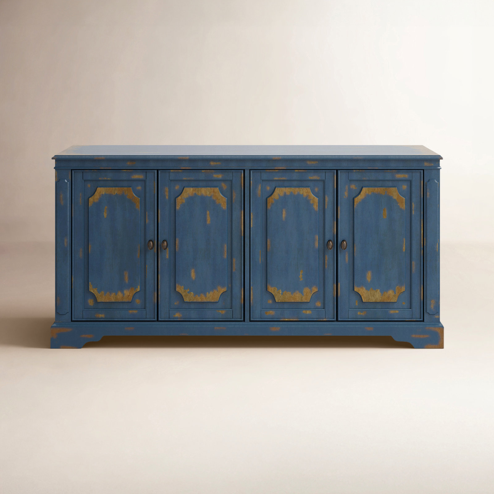 Dalgard TV Stand, Blue, 32"H x 65"W x 16"D