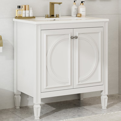 Meuble-lavabo de style rétro 30 po avec lavabo
