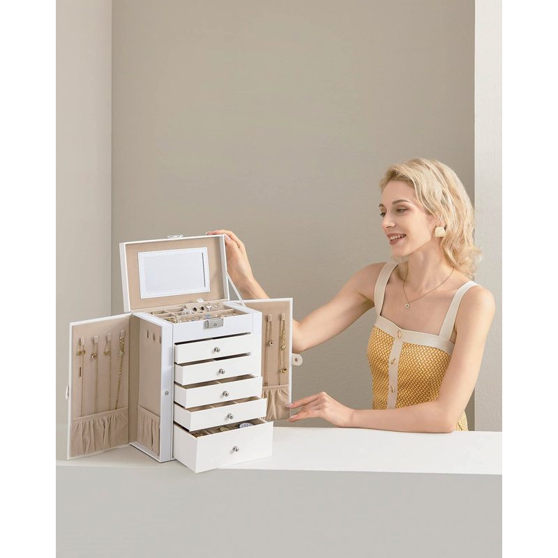 Wood Jewellery Box +, White