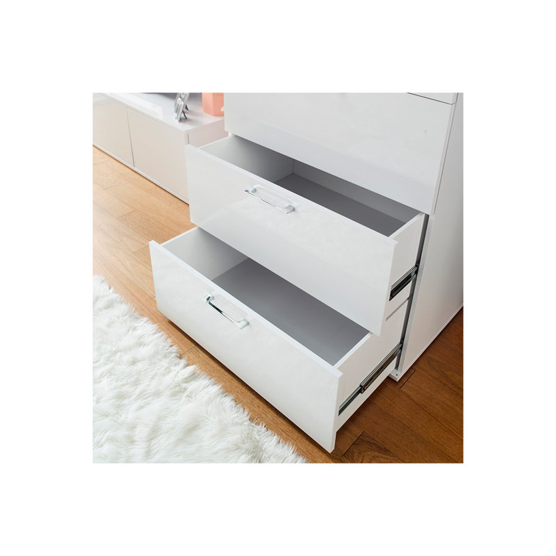 Victoriah 4 - Drawer Dresser, Glossy White
