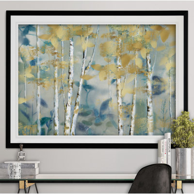 «Gilded Forest I», reproduction de peinture acrylique encadrée
