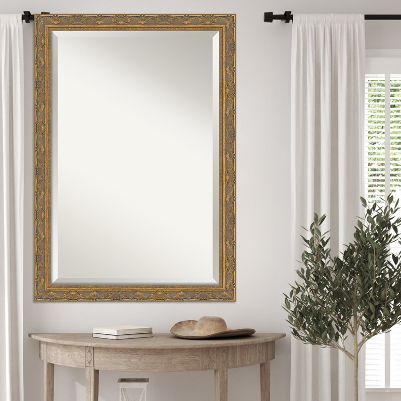 Miroir mural Filigree, 28,5 po x 40,5 po, Doré
