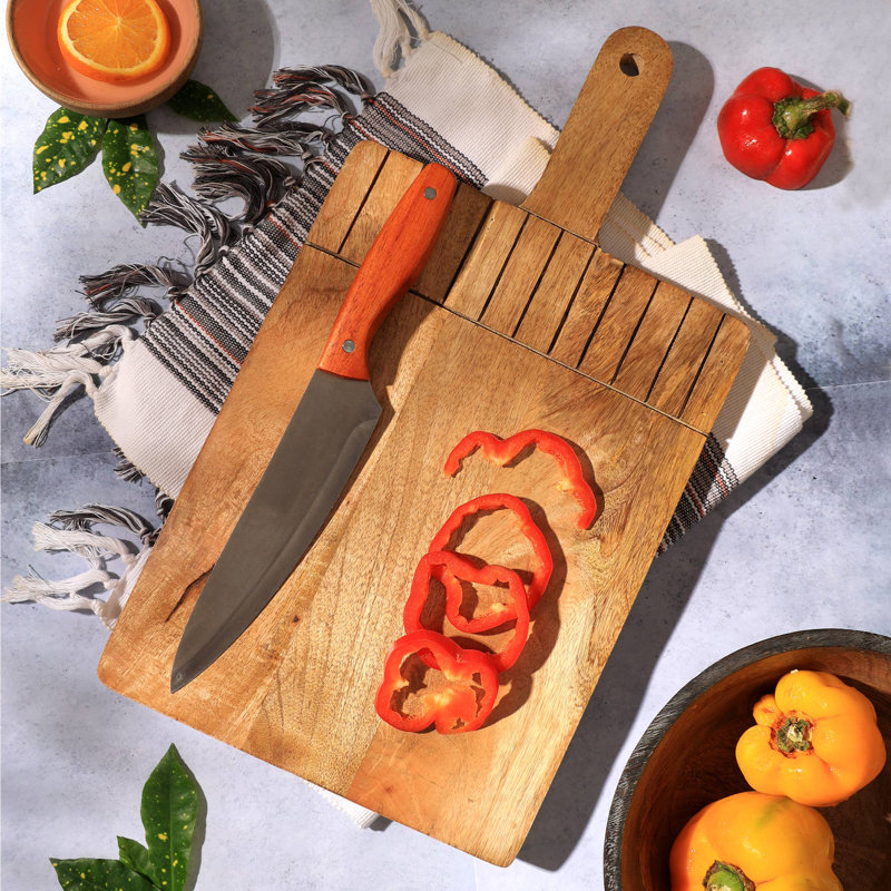 Wood Chopping Board | Serving & Cutting Board | 19.5"X10.5"