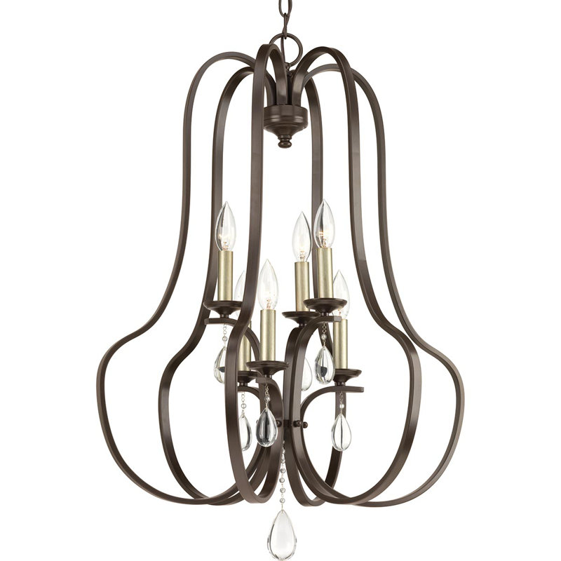 Valeria 6 - Light Unique/Statement Pendant, Antique Bronze